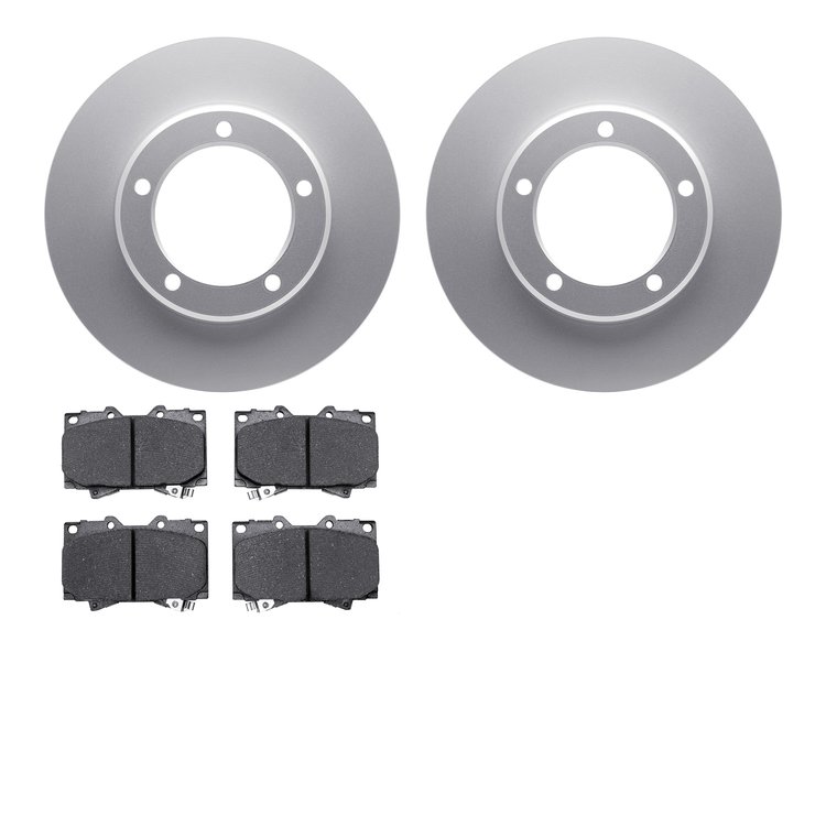 4502-76153 Geospec Brake Rotors w/5000 Advanced Brake Pads Kit, 1998-2007 Lexus/Toyota/Scion, Position: Front
