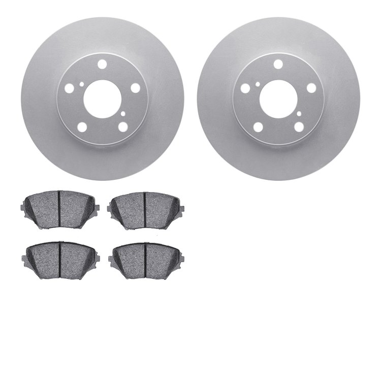 4502-76164 Geospec Brake Rotors w/5000 Advanced Brake Pads Kit, 2001-2005 Lexus/Toyota/Scion, Position: Front