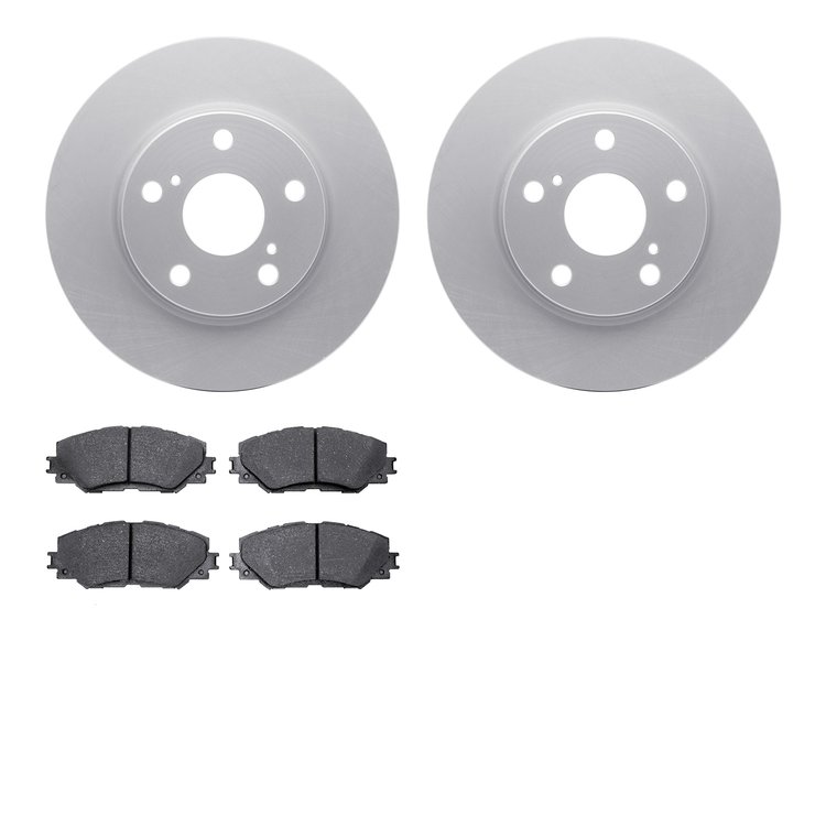 4502-76174 Geospec Brake Rotors w/5000 Advanced Brake Pads Kit, 2006-2018 Multiple Makes/Models, Position: Front