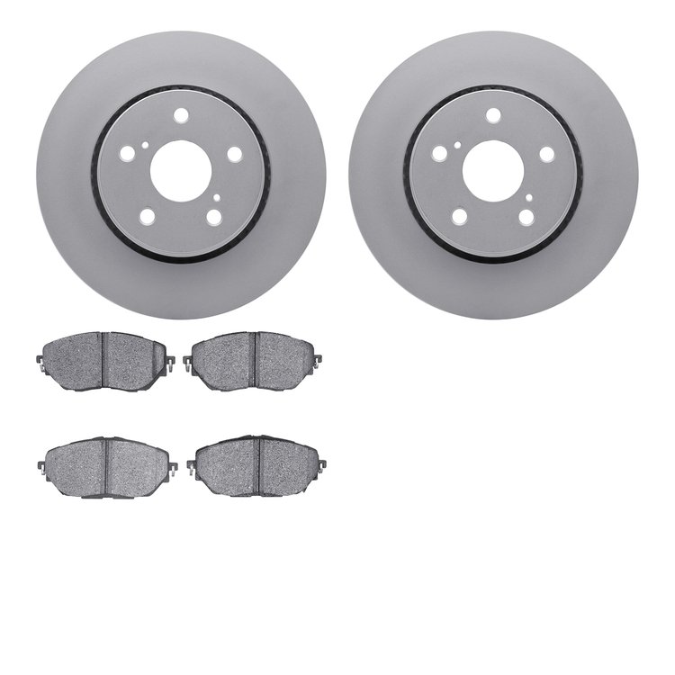 4502-76187 Geospec Brake Rotors w/5000 Advanced Brake Pads Kit, Fits Select Lexus/Toyota/Scion, Position: Front