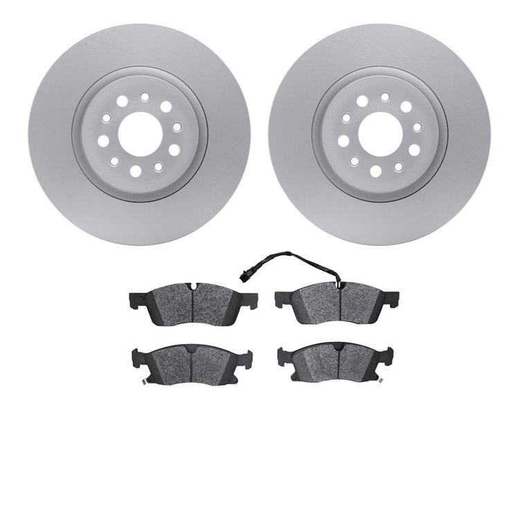 4502-79012 Geospec Brake Rotors w/5000 Advanced Brake Pads Kit, Fits Select Maserati, Position: Front