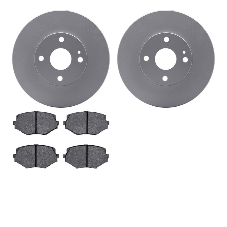 4502-80056 Geospec Brake Rotors w/5000 Advanced Brake Pads Kit, 1994-2002 Ford/Lincoln/Mercury/Mazda, Position: Front