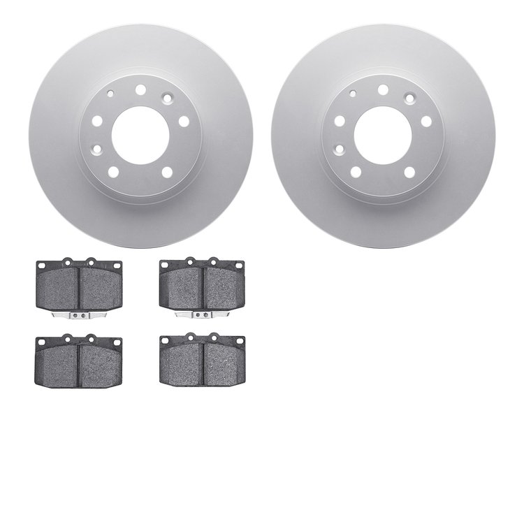 4502-80057 Geospec Brake Rotors w/5000 Advanced Brake Pads Kit, 1993-1995 Ford/Lincoln/Mercury/Mazda, Position: Front