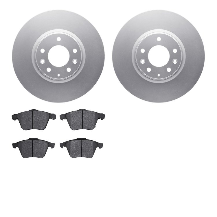 4502-80071 Geospec Brake Rotors w/5000 Advanced Brake Pads Kit, 2006-2007 Ford/Lincoln/Mercury/Mazda, Position: Front