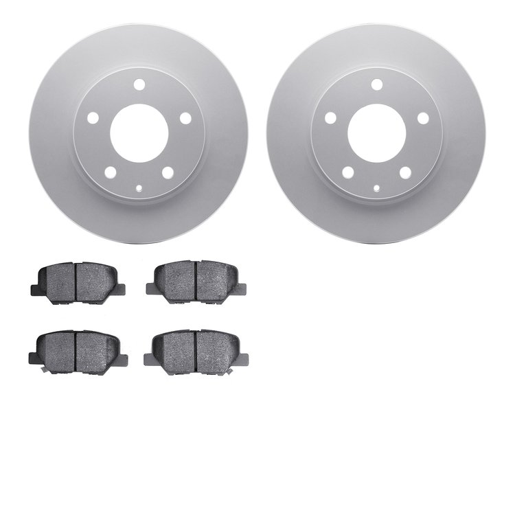 4502-80075 Geospec Brake Rotors w/5000 Advanced Brake Pads Kit, 2014-2016 Ford/Lincoln/Mercury/Mazda, Position: Rear