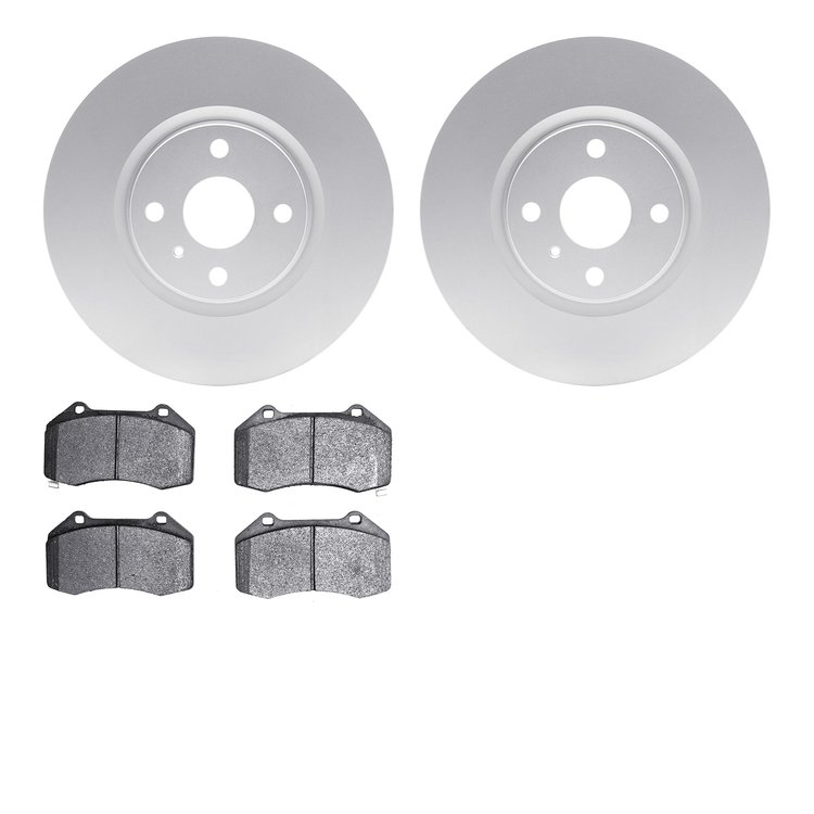 4502-80102 Geospec Brake Rotors w/5000 Advanced Brake Pads Kit, Fits Select Multiple Makes/Models, Position: Front