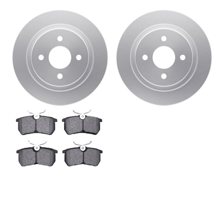 4502-99009 Geospec Brake Rotors w/5000 Advanced Brake Pads Kit, 2002-2004 Ford/Lincoln/Mercury/Mazda, Position: Rear