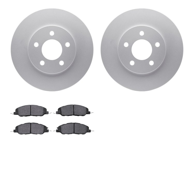 4502-99012 Geospec Brake Rotors w/5000 Advanced Brake Pads Kit, 2005-2010 Ford/Lincoln/Mercury/Mazda, Position: Front