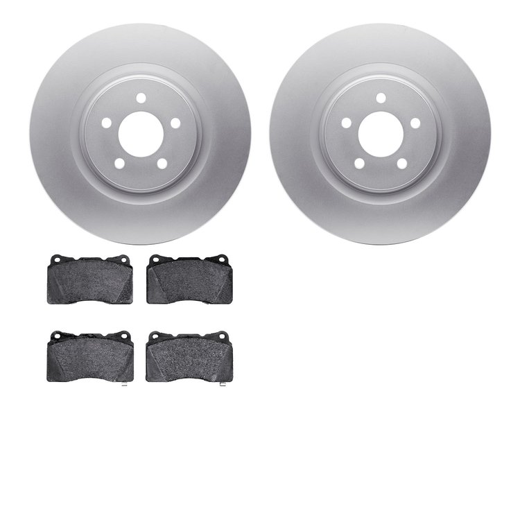 4502-99022 Geospec Brake Rotors w/5000 Advanced Brake Pads Kit, 2011-2014 Ford/Lincoln/Mercury/Mazda, Position: Front