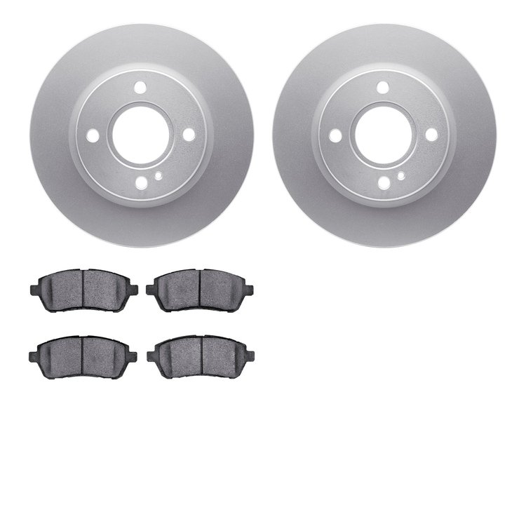4502-99028 Geospec Brake Rotors w/5000 Advanced Brake Pads Kit, 2011-2019 Ford/Lincoln/Mercury/Mazda, Position: Front