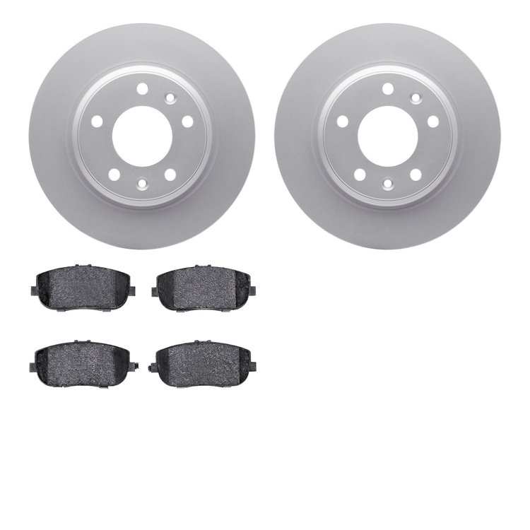 4502-99032 Geospec Brake Rotors w/5000 Advanced Brake Pads Kit, 2006-2015 Ford/Lincoln/Mercury/Mazda, Position: Rear