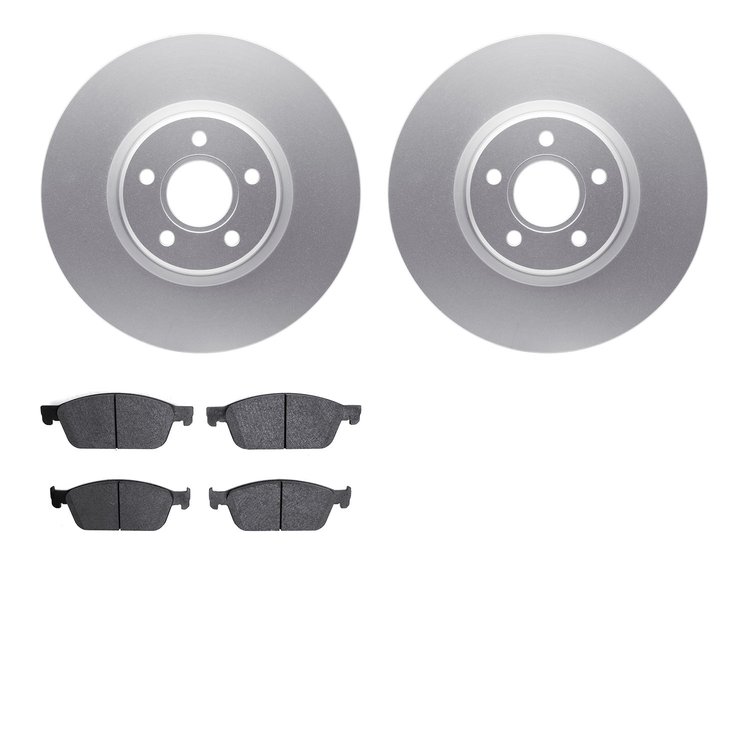 4502-99045 Geospec Brake Rotors w/5000 Advanced Brake Pads Kit, 2013-2019 Ford/Lincoln/Mercury/Mazda, Position: Front
