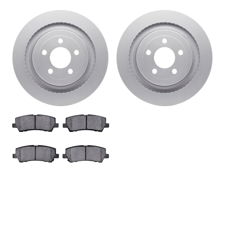 4502-99049 Geospec Brake Rotors w/5000 Advanced Brake Pads Kit, Fits Select Ford/Lincoln/Mercury/Mazda, Position: Rear