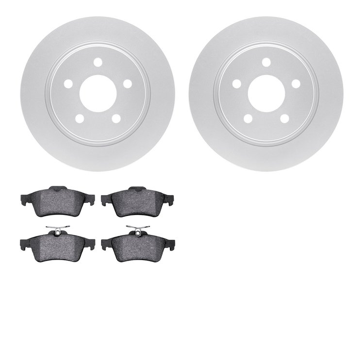 4502-99071 Geospec Brake Rotors w/5000 Advanced Brake Pads Kit, 2013-2018 Ford/Lincoln/Mercury/Mazda, Position: Rear