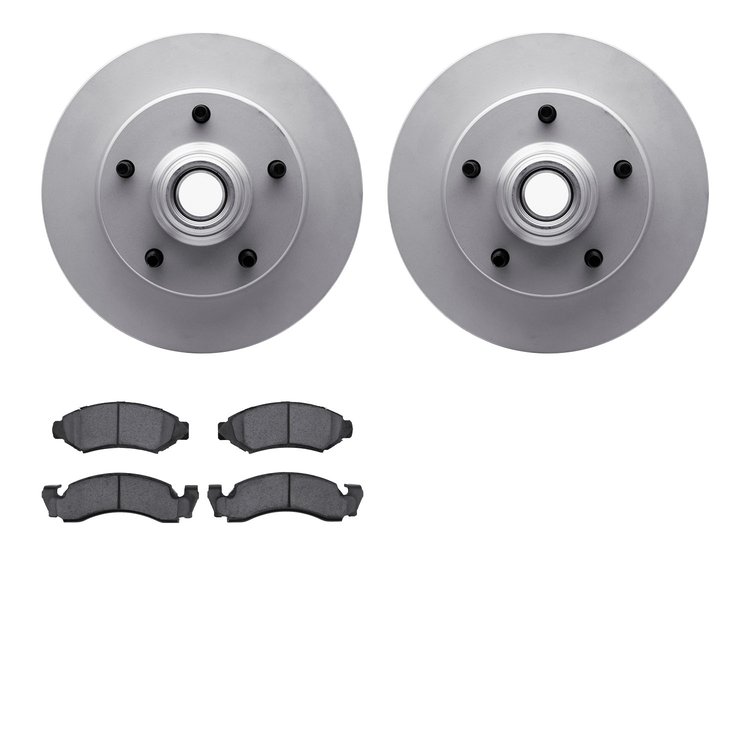 4502-99078 Geospec Brake Rotors w/5000 Advanced Brake Pads Kit, 1973-1985 Ford/Lincoln/Mercury/Mazda, Position: Front