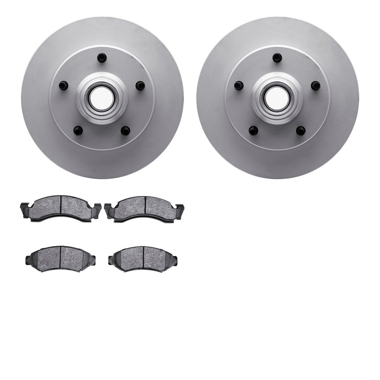 4502-99079 Geospec Brake Rotors w/5000 Advanced Brake Pads Kit, 1986-1993 Ford/Lincoln/Mercury/Mazda, Position: Front