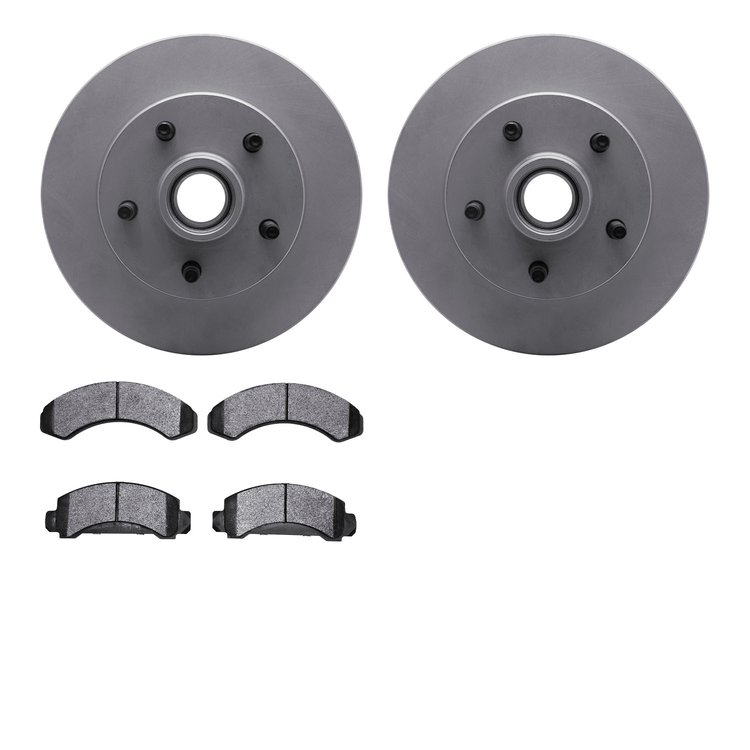 4502-99083 Geospec Brake Rotors w/5000 Advanced Brake Pads Kit, 1983-1994 Ford/Lincoln/Mercury/Mazda, Position: Front