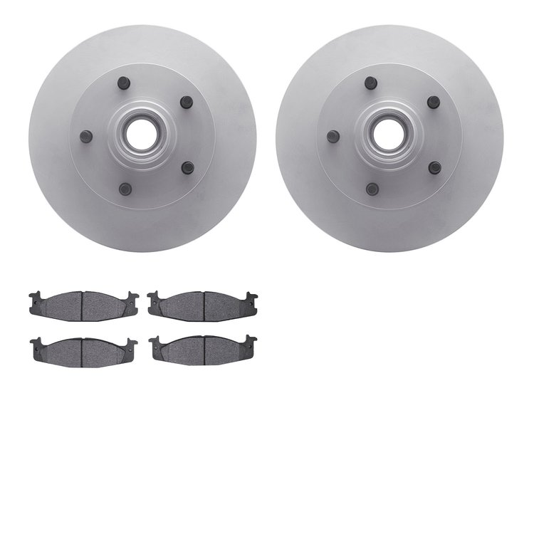 4502-99086 Geospec Brake Rotors w/5000 Advanced Brake Pads Kit, 1994-2003 Ford/Lincoln/Mercury/Mazda, Position: Front