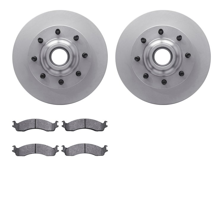 4502-99090 Geospec Brake Rotors w/5000 Advanced Brake Pads Kit, 1995-2007 Ford/Lincoln/Mercury/Mazda, Position: Front