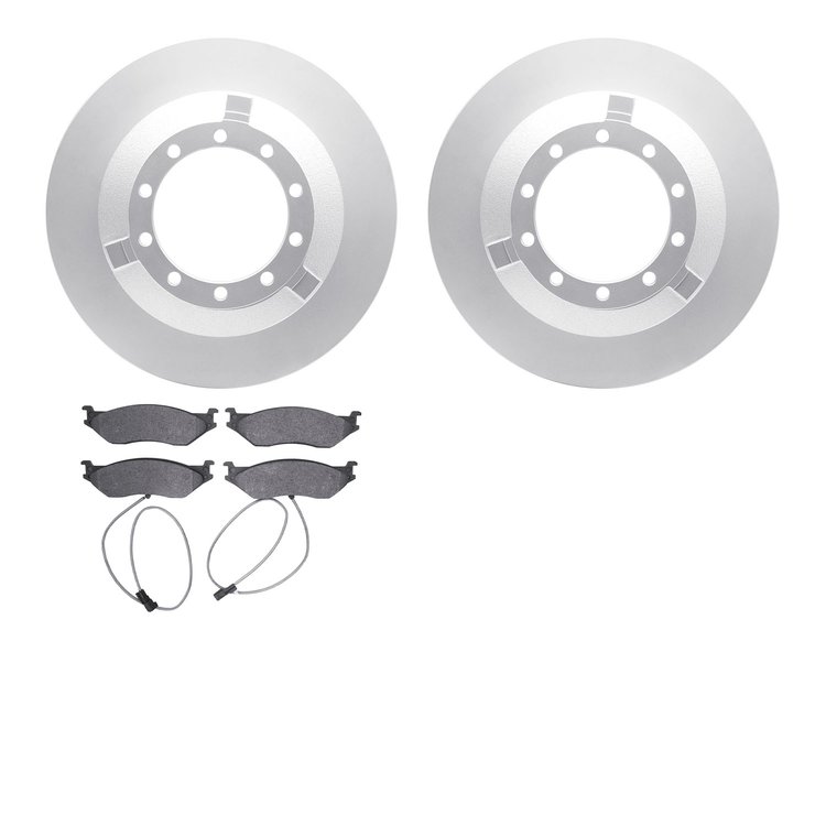 4502-99110 Geospec Brake Rotors w/5000 Advanced Brake Pads Kit, 2017-2019 Ford/Lincoln/Mercury/Mazda, Position: Rear