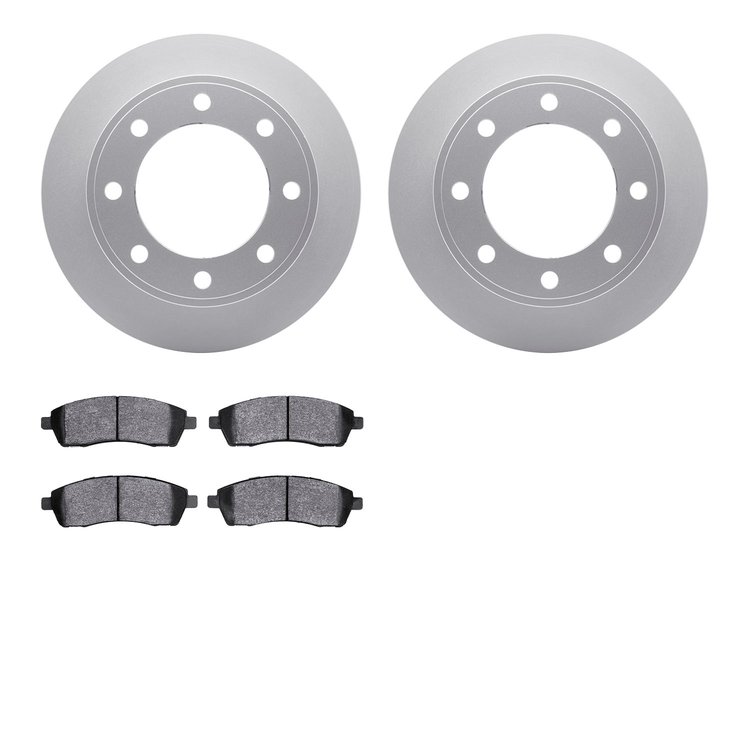 4502-99112 Geospec Brake Rotors w/5000 Advanced Brake Pads Kit, 1999-2005 Ford/Lincoln/Mercury/Mazda, Position: Rear