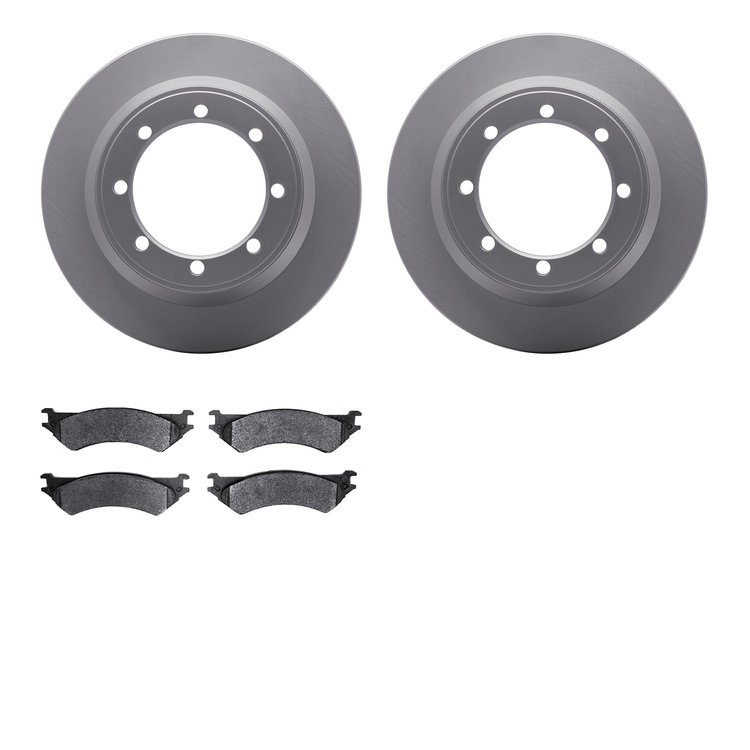 4502-99118 Geospec Brake Rotors w/5000 Advanced Brake Pads Kit, 1999-2007 Ford/Lincoln/Mercury/Mazda, Position: Rear