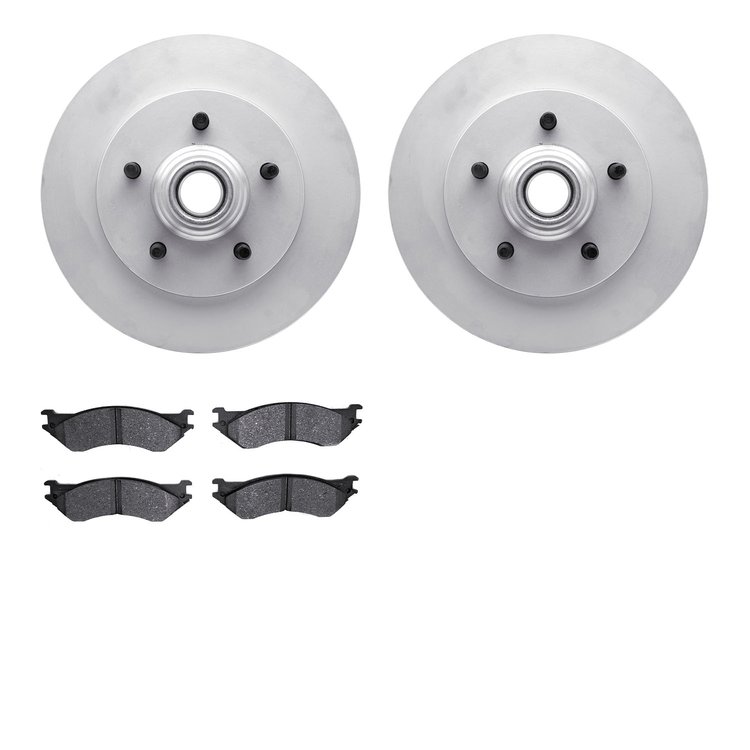 4502-99121 Geospec Brake Rotors w/5000 Advanced Brake Pads Kit, 1999-2004 Ford/Lincoln/Mercury/Mazda, Position: Front