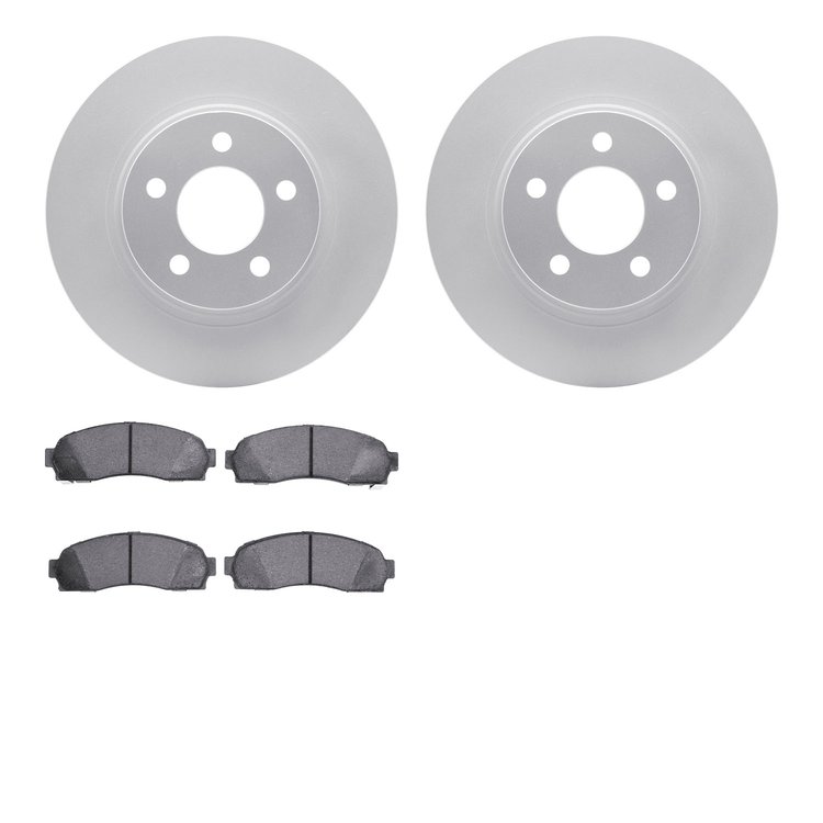 4502-99123 Geospec Brake Rotors w/5000 Advanced Brake Pads Kit, 2003-2005 Ford/Lincoln/Mercury/Mazda, Position: Front