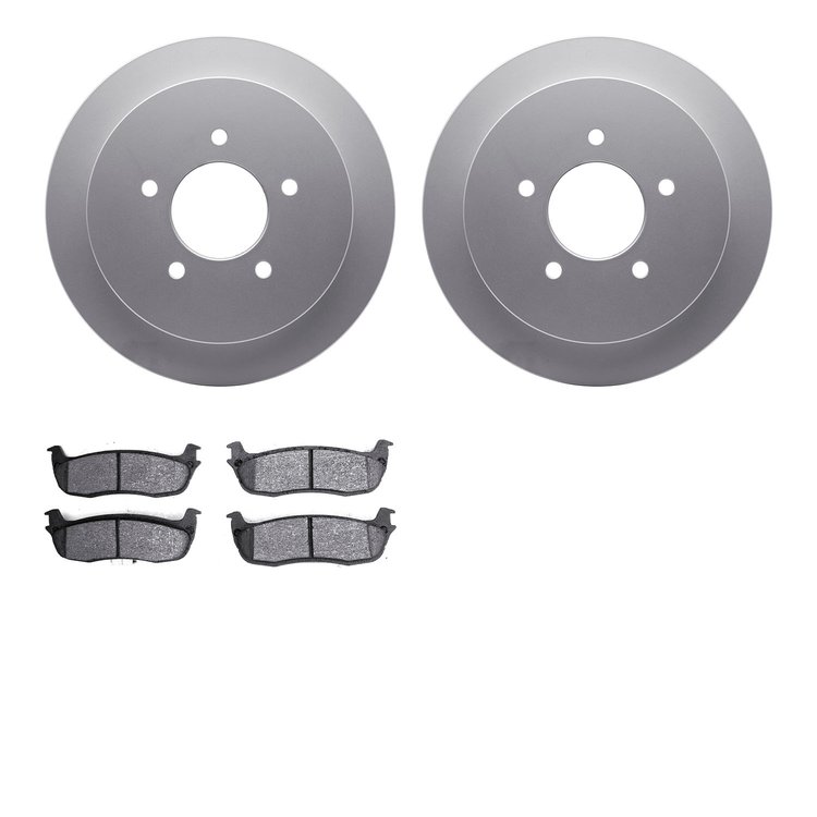 4502-99126 Geospec Brake Rotors w/5000 Advanced Brake Pads Kit, 1997-2004 Ford/Lincoln/Mercury/Mazda, Position: Rear
