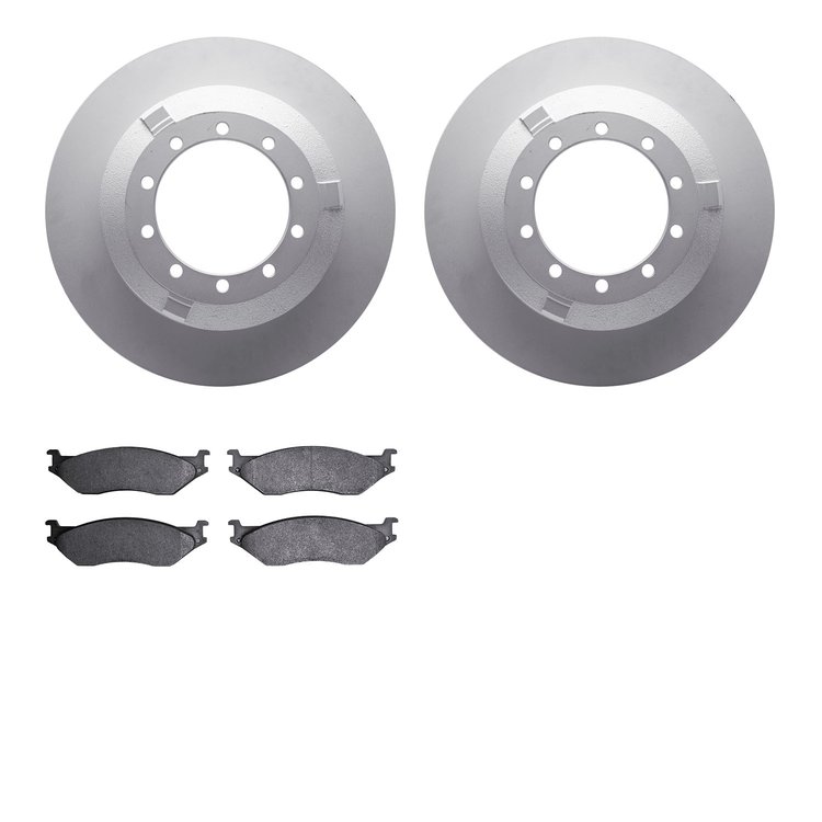 4502-99136 Geospec Brake Rotors w/5000 Advanced Brake Pads Kit, 1999-2009 Ford/Lincoln/Mercury/Mazda, Position: Rear