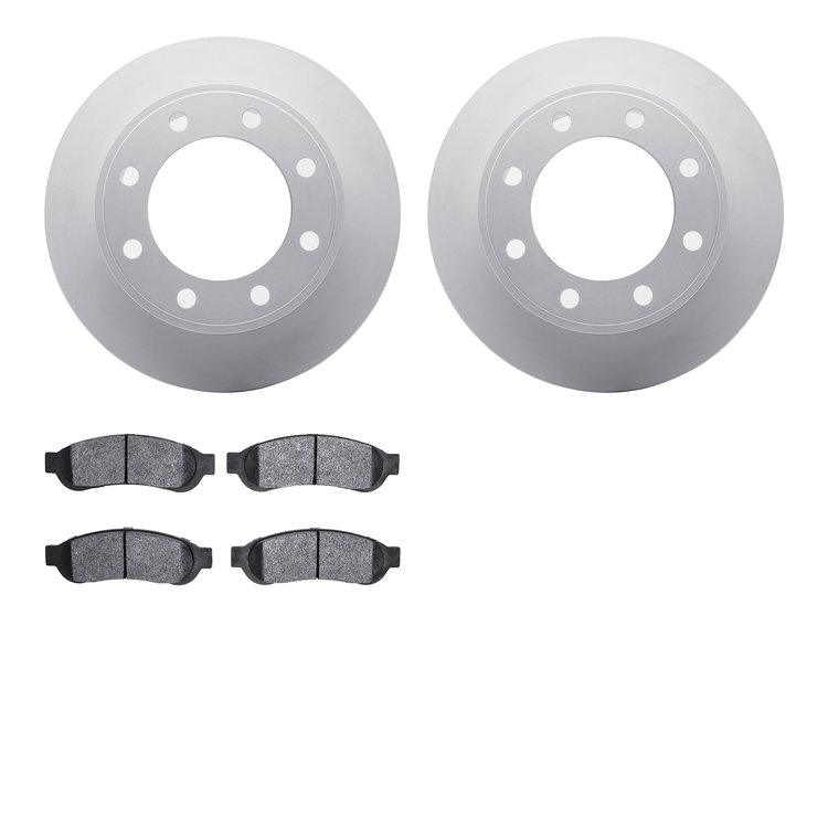 4502-99160 Geospec Brake Rotors w/5000 Advanced Brake Pads Kit, 2006-2010 Ford/Lincoln/Mercury/Mazda, Position: Rear