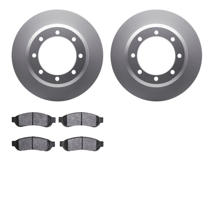 4502-99163 Geospec Brake Rotors w/5000 Advanced Brake Pads Kit, 2005-2010 Ford/Lincoln/Mercury/Mazda, Position: Rear