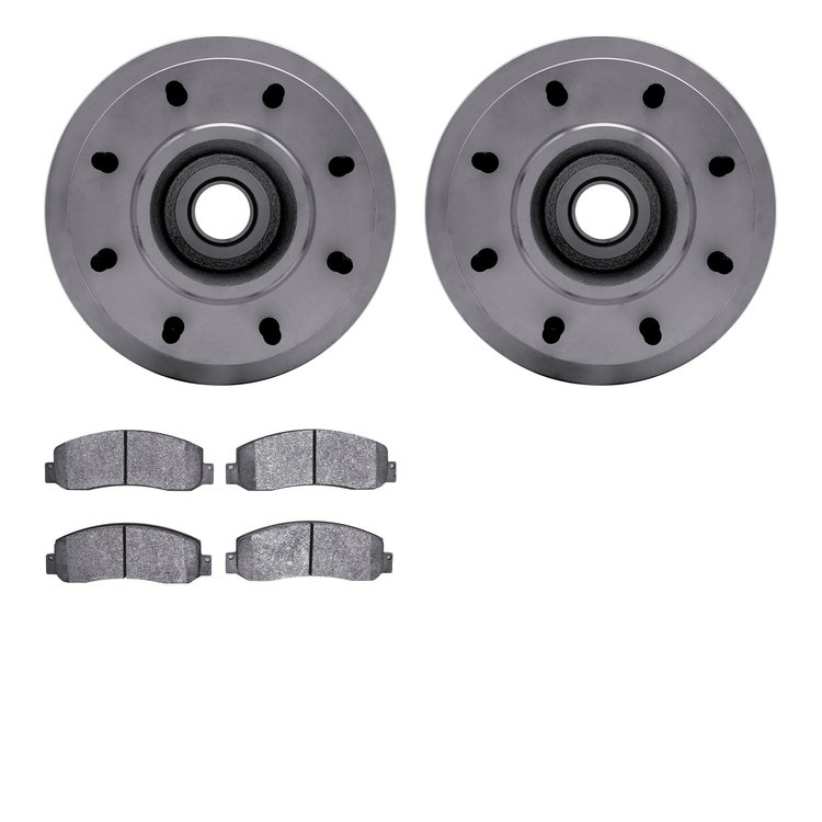 4502-99166 Geospec Brake Rotors w/5000 Advanced Brake Pads Kit, 2005-2007 Ford/Lincoln/Mercury/Mazda, Position: Front