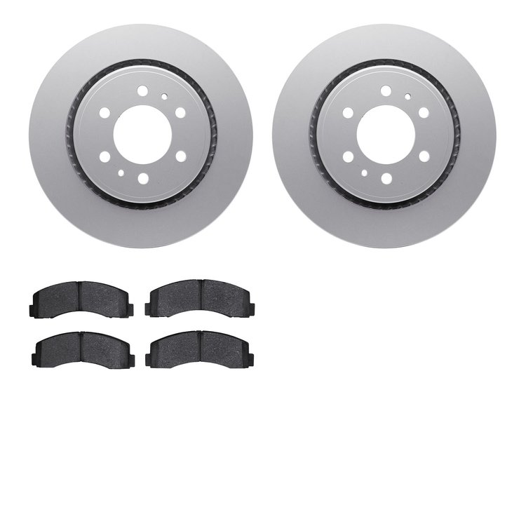 4502-99171 Geospec Brake Rotors w/5000 Advanced Brake Pads Kit, 2018-2020 Ford/Lincoln/Mercury/Mazda, Position: Front