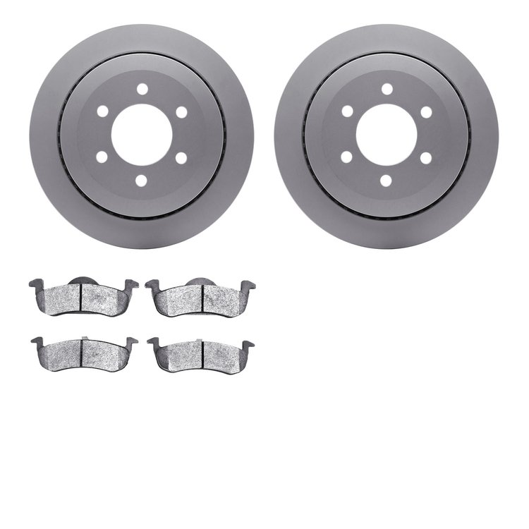 4502-99173 Geospec Brake Rotors w/5000 Advanced Brake Pads Kit, 2010-2017 Ford/Lincoln/Mercury/Mazda, Position: Rear