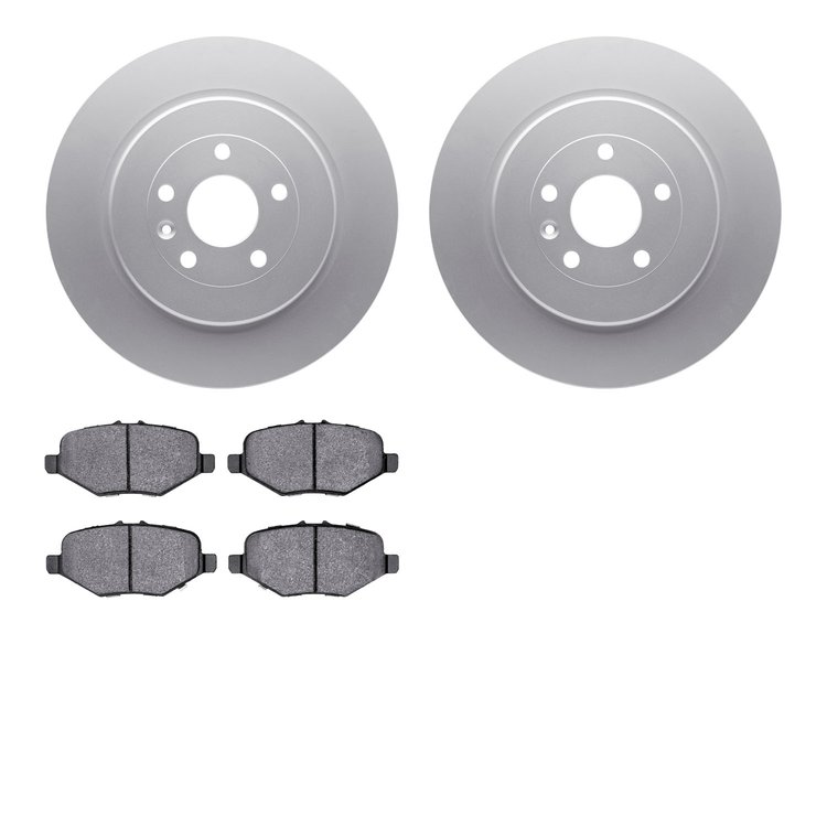 4502-99189 Geospec Brake Rotors w/5000 Advanced Brake Pads Kit, 2013-2019 Ford/Lincoln/Mercury/Mazda, Position: Rear
