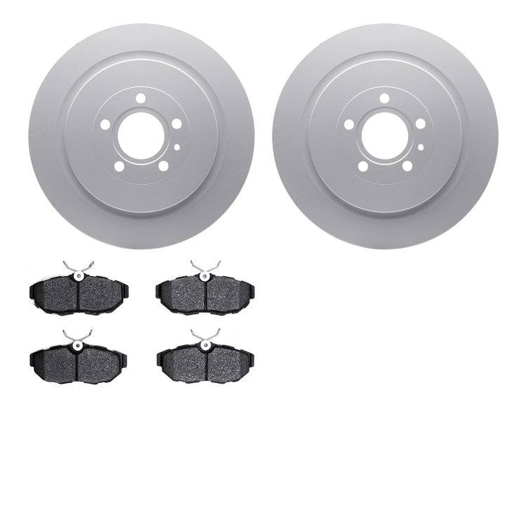 4502-99207 Geospec Brake Rotors w/5000 Advanced Brake Pads Kit, 2013-2014 Ford/Lincoln/Mercury/Mazda, Position: Rear