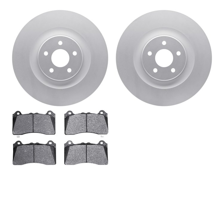 4502-99209 Geospec Brake Rotors w/5000 Advanced Brake Pads Kit, 2016-2018 Ford/Lincoln/Mercury/Mazda, Position: Front