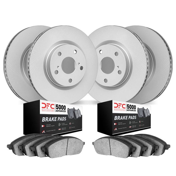 4504-02005 Geospec Brake Rotors w/5000 Advanced Brake Pads Kit, 1969-1983 Porsche, Position: Front and Rear