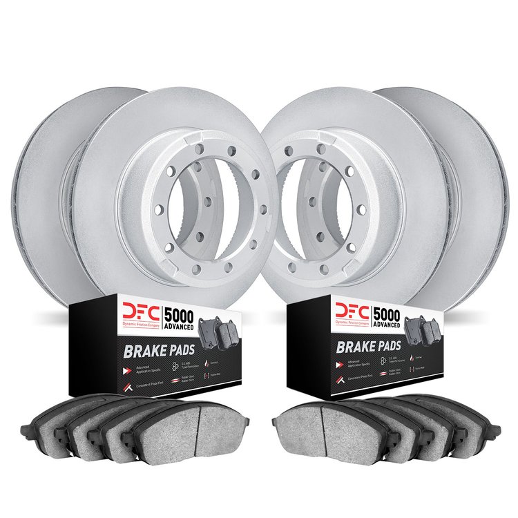 4504-54262 Geospec Brake Rotors w/5000 Advanced Brake Pads Kit, 2002-2005 Ford/Lincoln/Mercury/Mazda, Position: Front and Rear