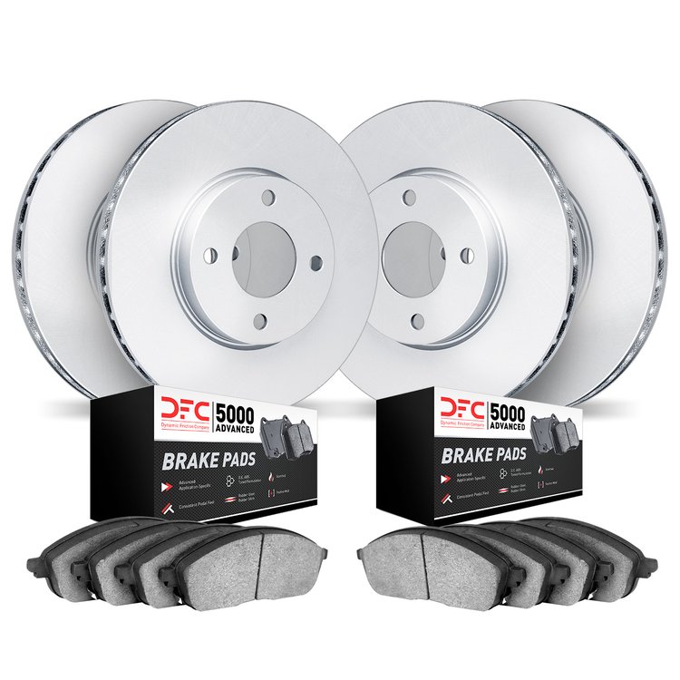 4504-76017 Geospec Brake Rotors w/5000 Advanced Brake Pads Kit, 2000-2005 Lexus/Toyota/Scion, Position: Front and Rear