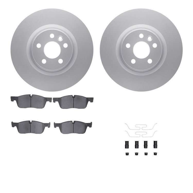 4512-11065 Geospec Brake Rotors w/5000 Advanced Brake Pads Kit & Hardware, 2015-2019 Multiple Makes/Models, Position: Front