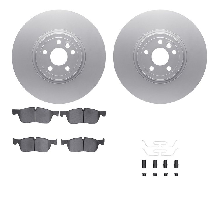 4512-20070 Geospec Brake Rotors w/5000 Advanced Brake Pads Kit & Hardware, 2017-2019 Multiple Makes/Models, Position: Front