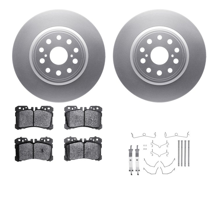 4512-75051 Geospec Brake Rotors w/5000 Advanced Brake Pads Kit & Hardware, 2007-2017 Lexus/Toyota/Scion, Position: Front