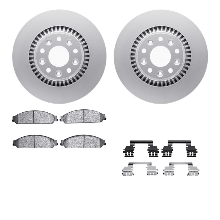 4512-99032 Geospec Brake Rotors w/5000 Advanced Brake Pads Kit & Hardware, 2008-2009 Ford/Lincoln/Mercury/Mazda, Position: Front