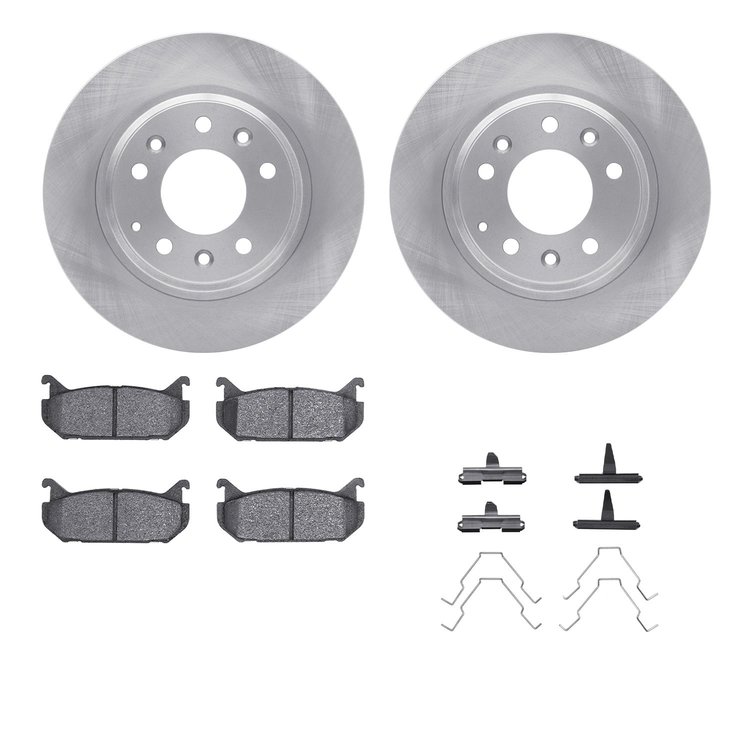 4512-99053 Geospec Brake Rotors w/5000 Advanced Brake Pads Kit & Hardware, 1998-2002 Ford/Lincoln/Mercury/Mazda, Position: Rear
