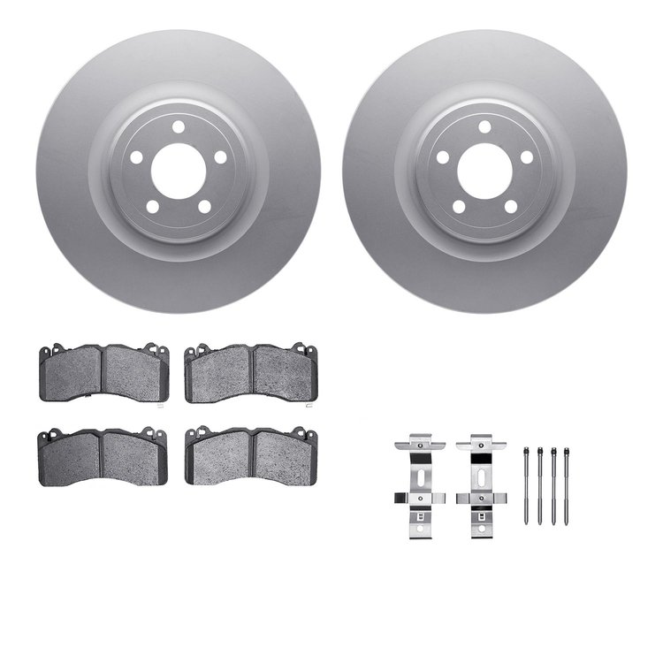 4512-99079 Geospec Brake Rotors w/5000 Advanced Brake Pads Kit & Hardware, Fits Select Ford/Lincoln/Mercury/Mazda, Position: Fro