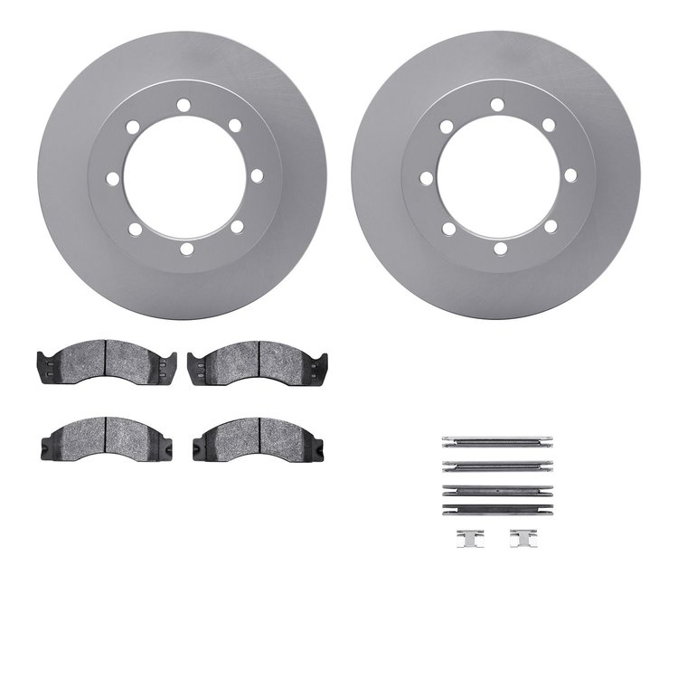 4512-99129 Geospec Brake Rotors w/5000 Advanced Brake Pads Kit & Hardware, 2003-2007 Ford/Lincoln/Mercury/Mazda, Position: Rear