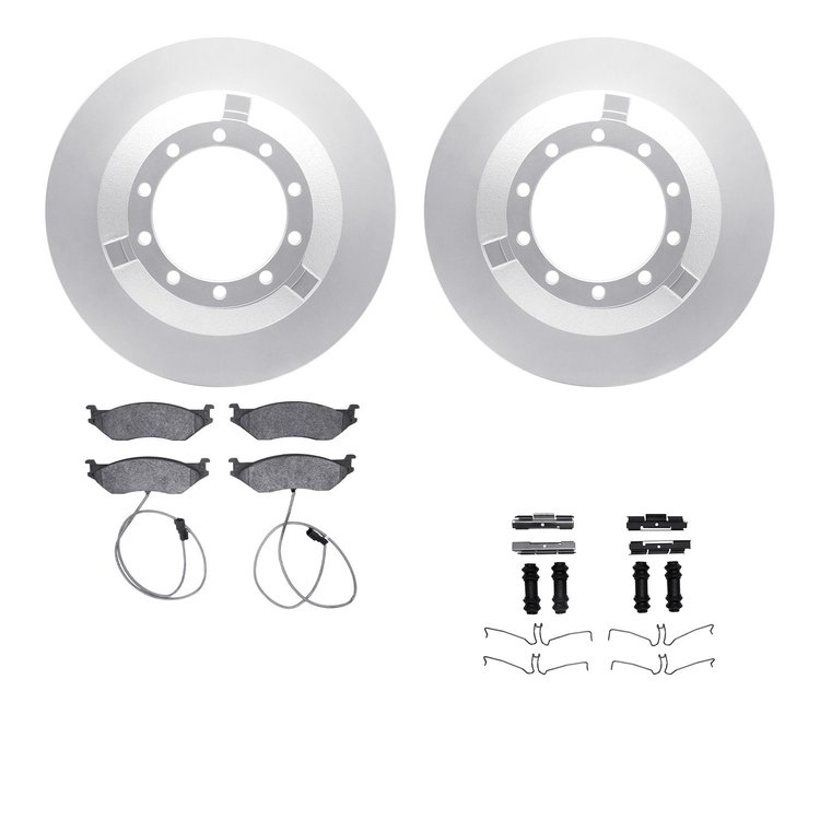 4512-99133 Geospec Brake Rotors w/5000 Advanced Brake Pads Kit & Hardware, 2017-2019 Ford/Lincoln/Mercury/Mazda, Position: Front