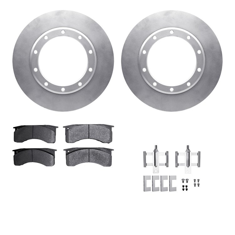 4512-99232 Geospec Brake Rotors w/5000 Advanced Brake Pads Kit & Hardware, Fits Select Multiple Makes/Models, Position: Front, R